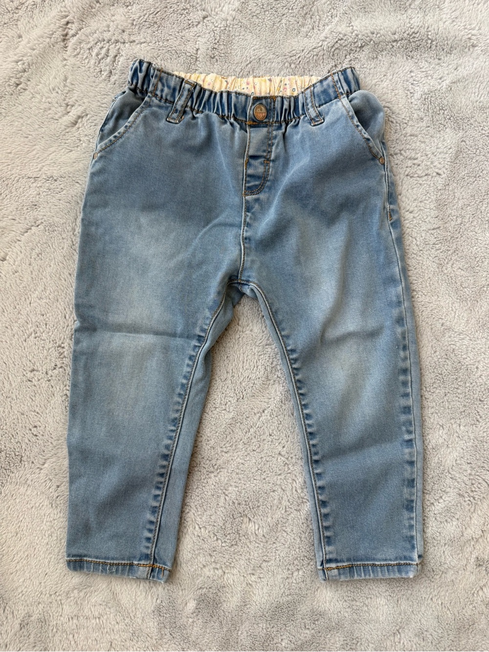 Zara Baby Girls Light Blue Jeans